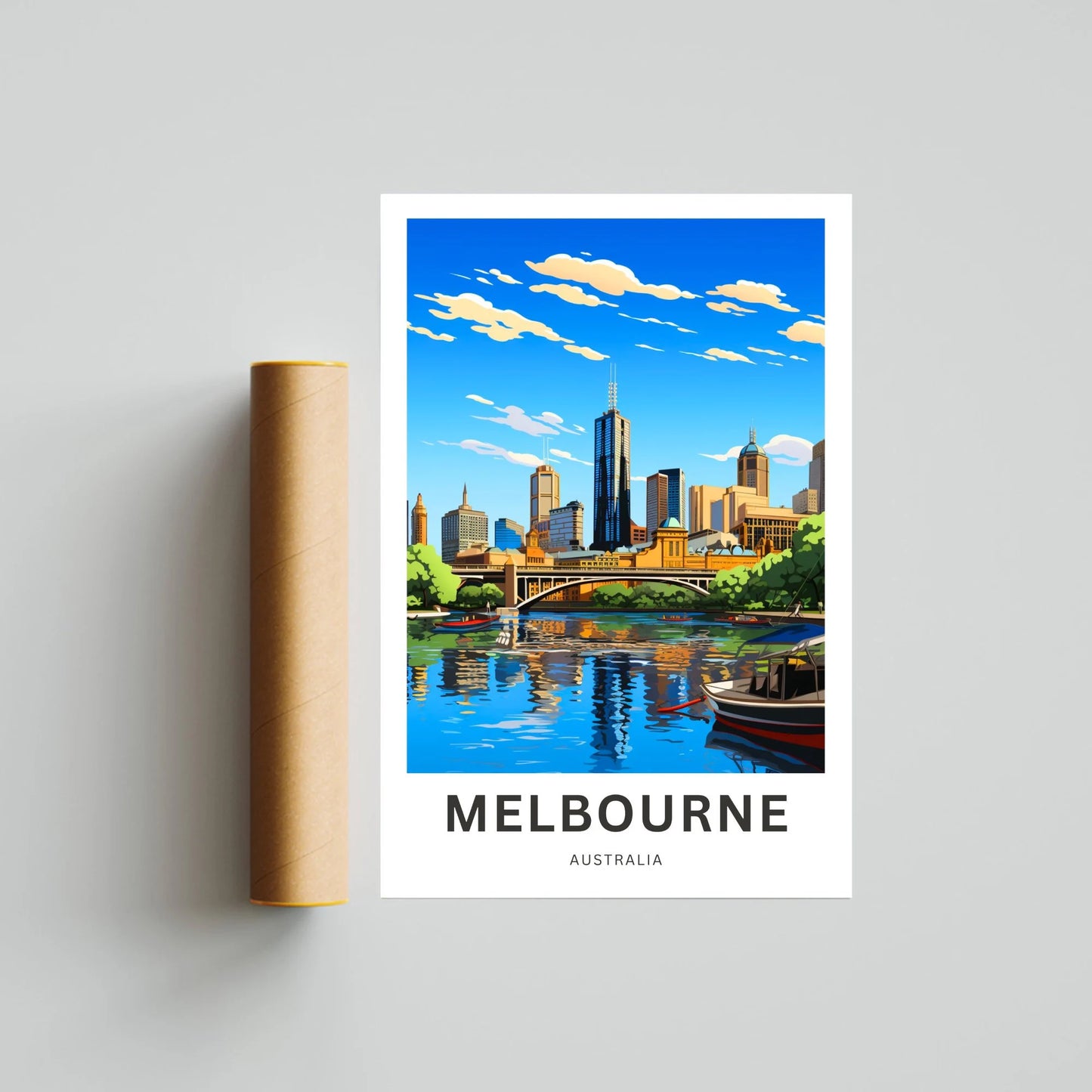 Melbourne Travel Poster