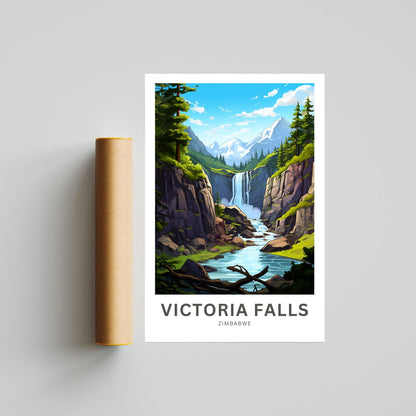 Victoria Falls Travel Poster