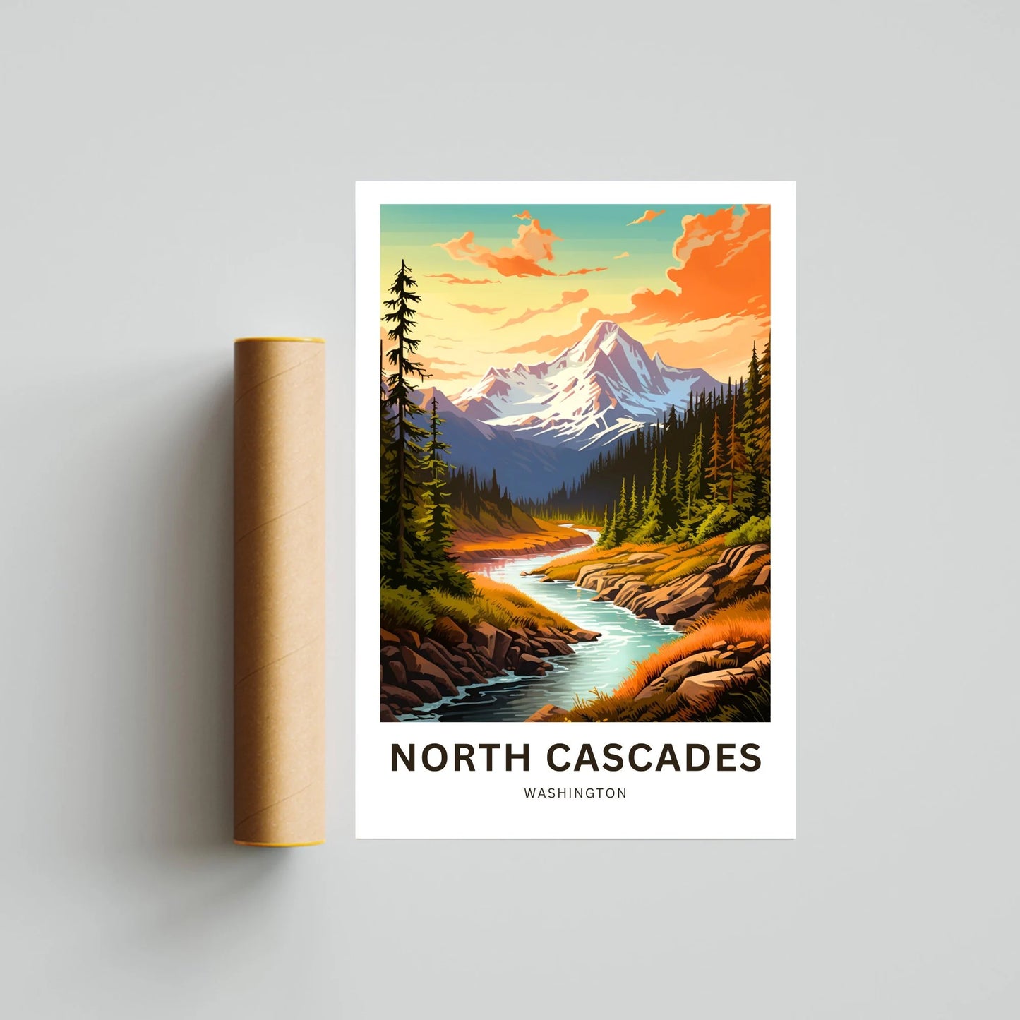 North Cascades Travel Poster