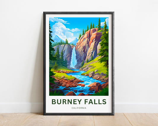 Burney Falls Travel Poster