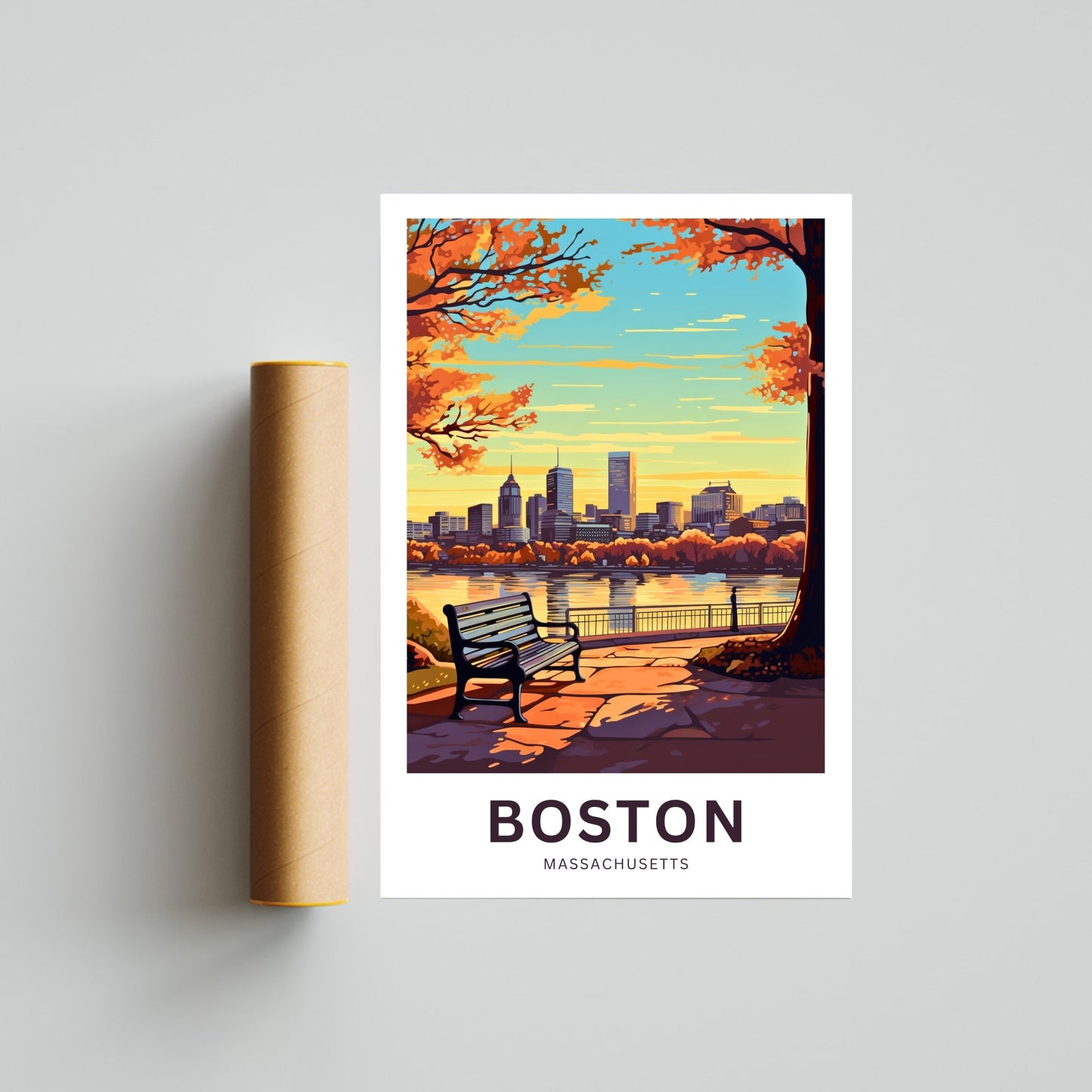 Boston Travel Poster