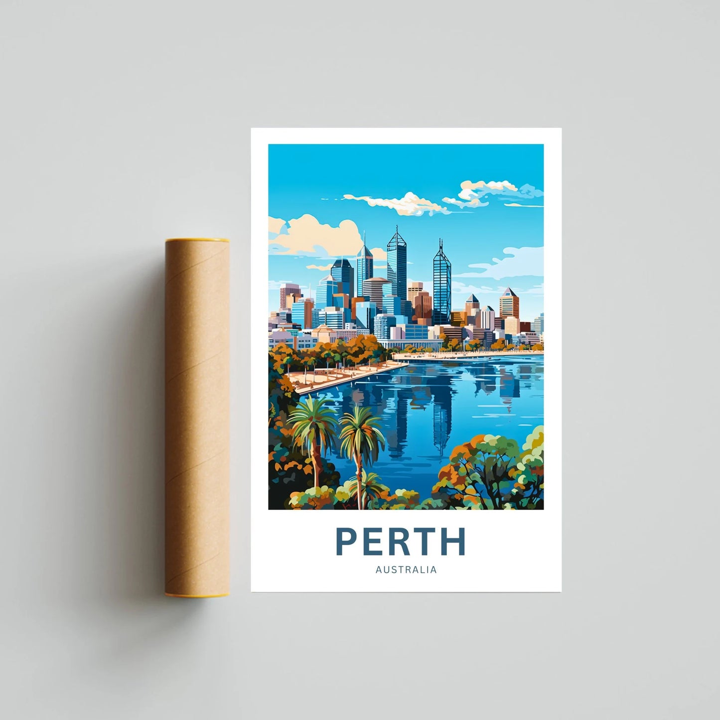 Perth Travel Poster