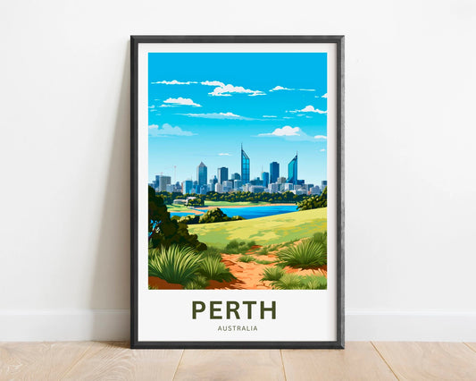 Perth Travel Poster