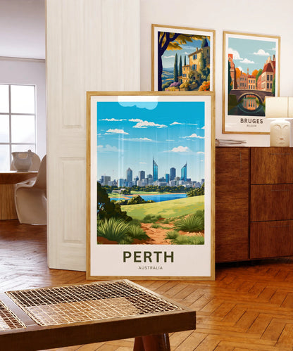 Perth Travel Poster