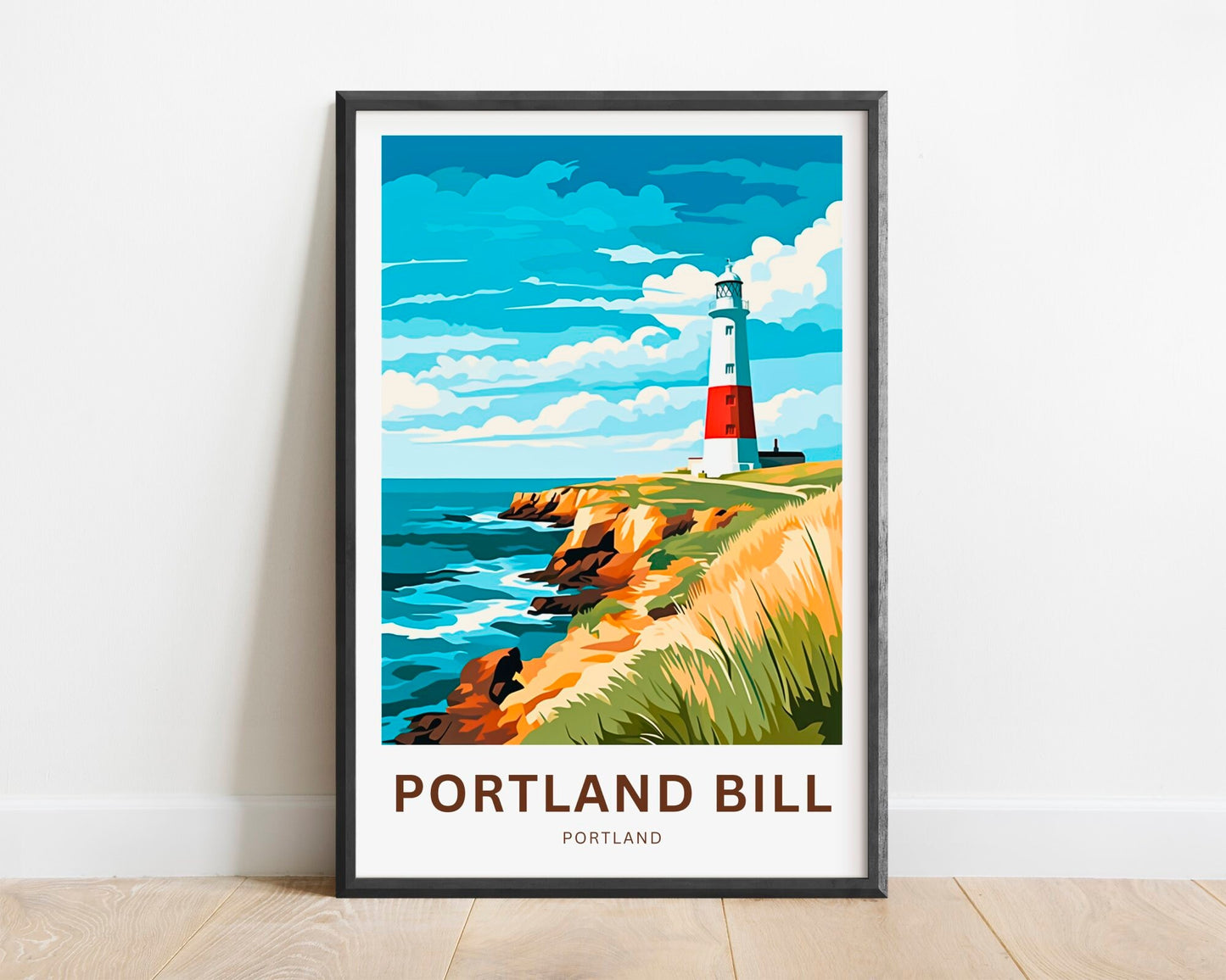 Portland Bill Travel Poster