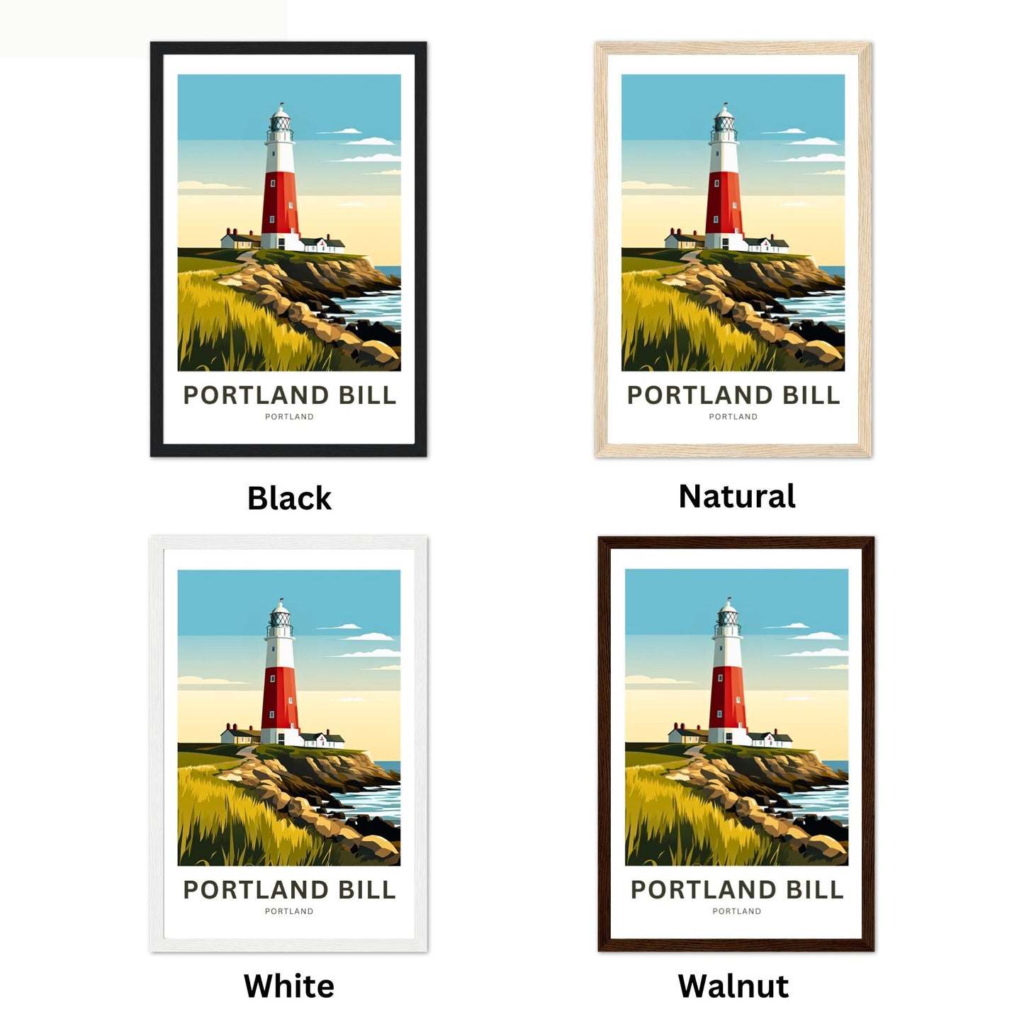 Portland Bill Travel Poster