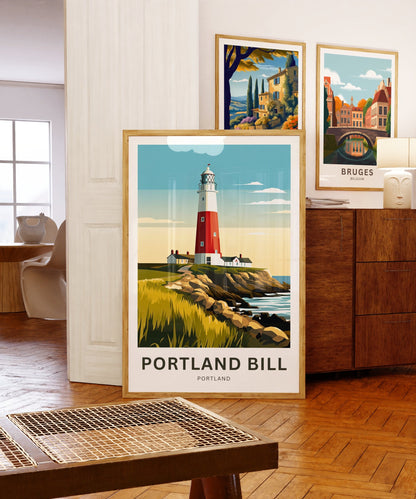 Portland Bill Travel Poster