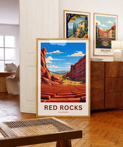 Red Rocks Amphitheatre Travel Poster