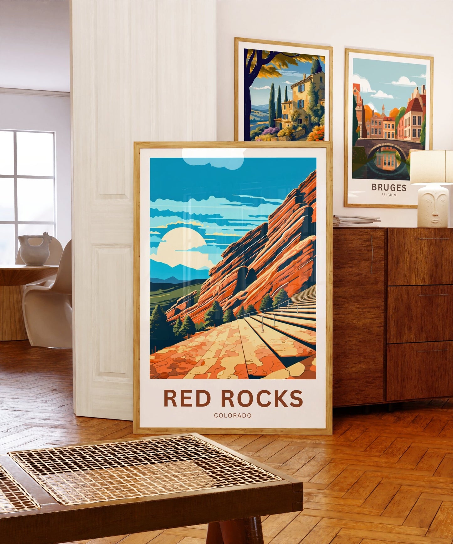 Red Rocks Amphitheatre Travel Print - Red Rocks Amphitheatre poster, Colorado Wall Art, Framed present, Gift Colorado Present - TravelTreasureCo