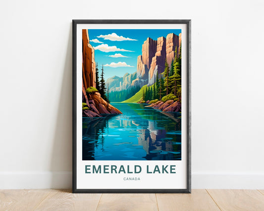 Emerald Lake Travel Poster