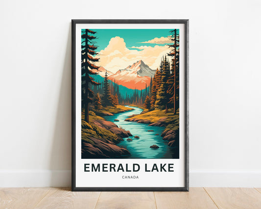 Emerald Lake Travel Poster
