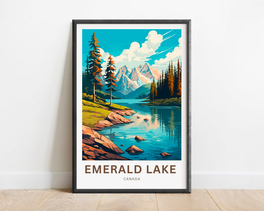 Emerald Lake Travel Poster