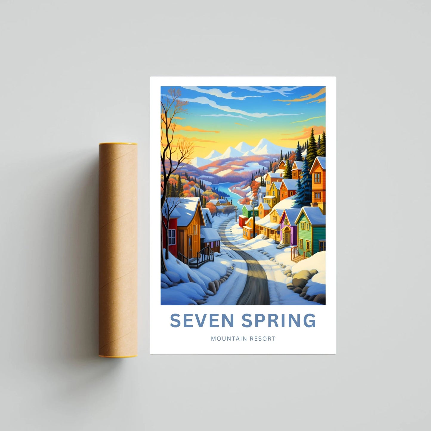 Seven Spring Travel Poster