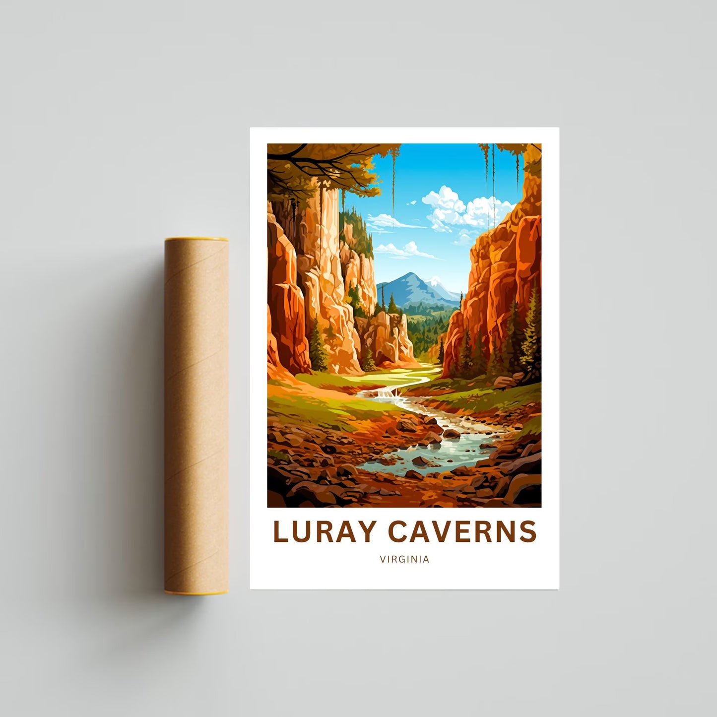 Luray Caverns Travel Poster