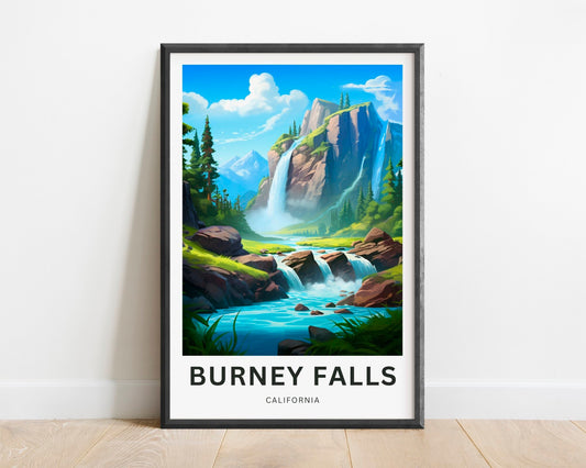 Burney Falls Travel Poster