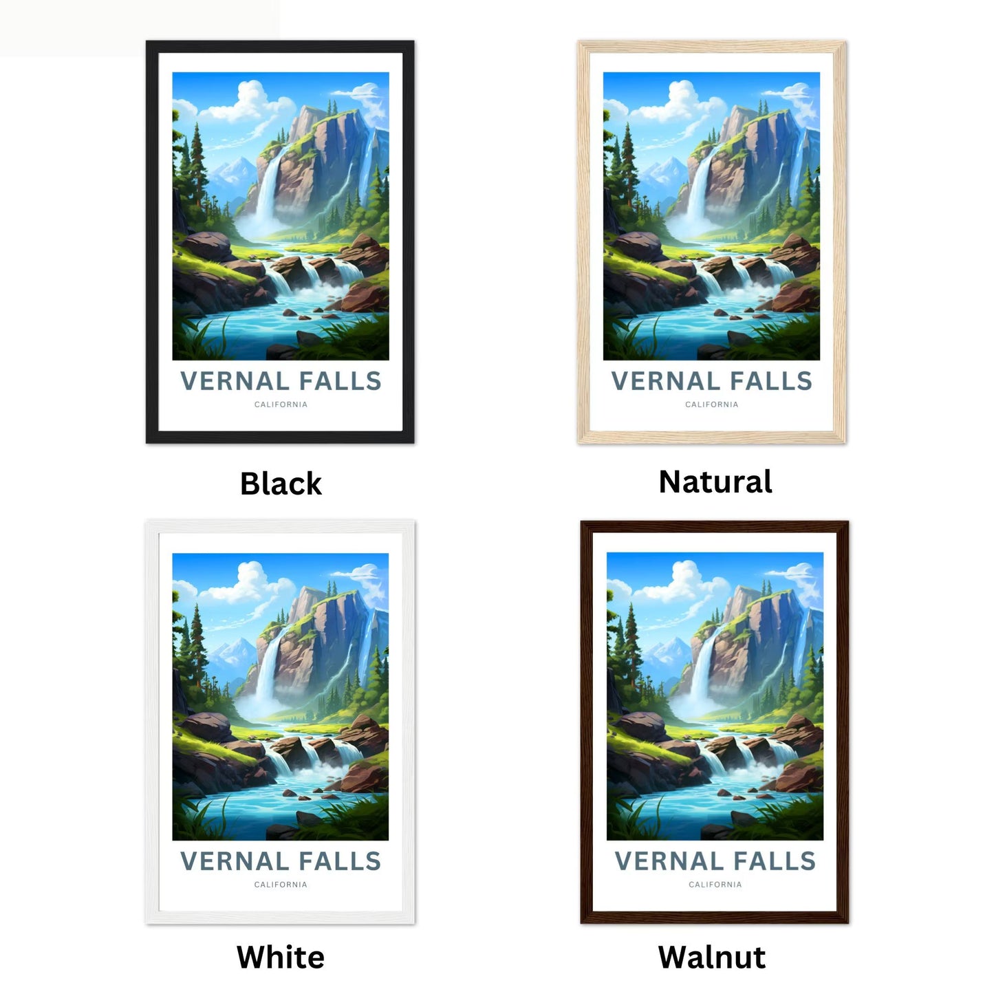 Vernal Falls Travel Poster