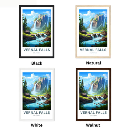 Vernal Falls Travel Poster