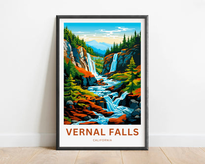 Vernal Falls Travel Poster