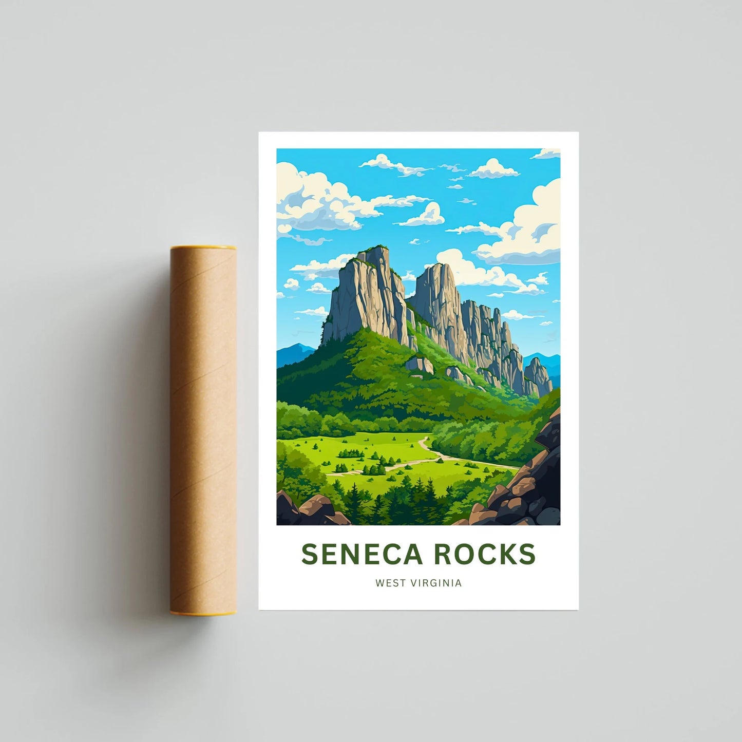 Seneca Rocks Travel Poster