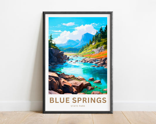 Blue Springs Travel Poster