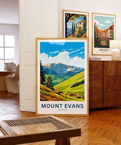 Mount Evans Travel Poster