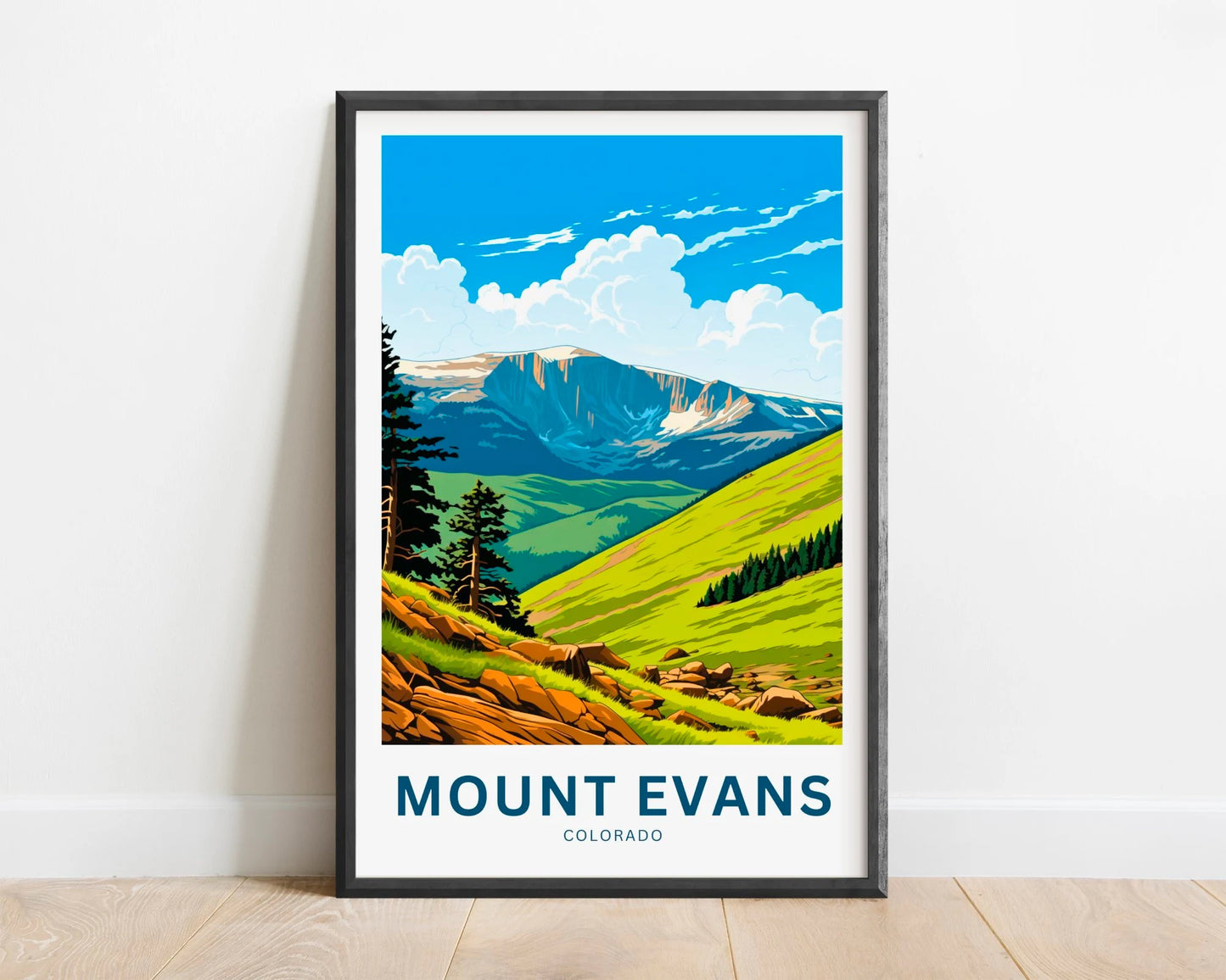 Mount Evans Travel Poster