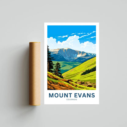 Mount Evans Travel Poster