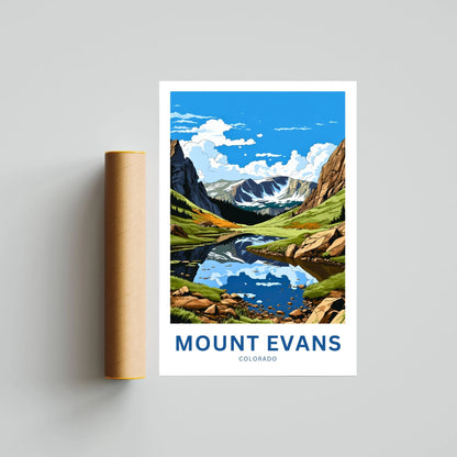 Mount Evans Travel Poster