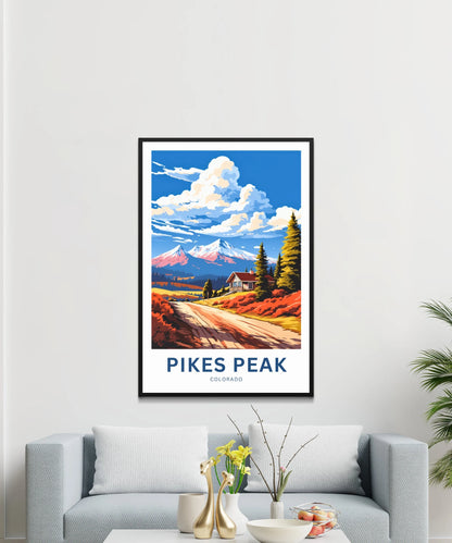 Pikes Peak Travel Poster