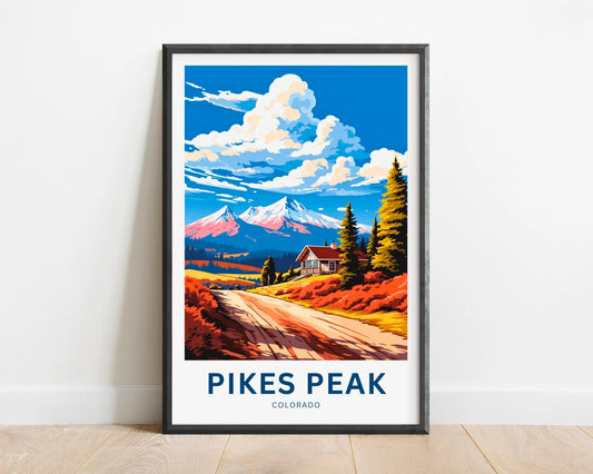 Pikes Peak Travel Poster