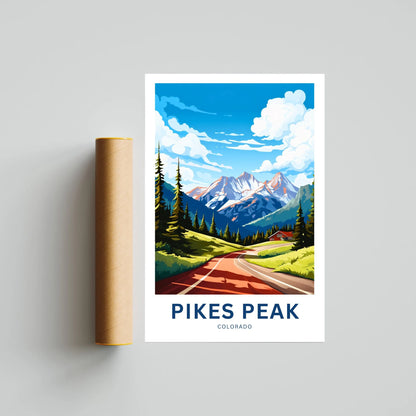 Pikes Peak Travel Poster