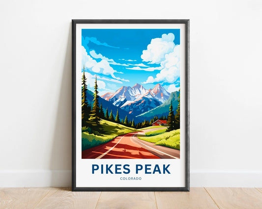 Pikes Peak Travel Poster