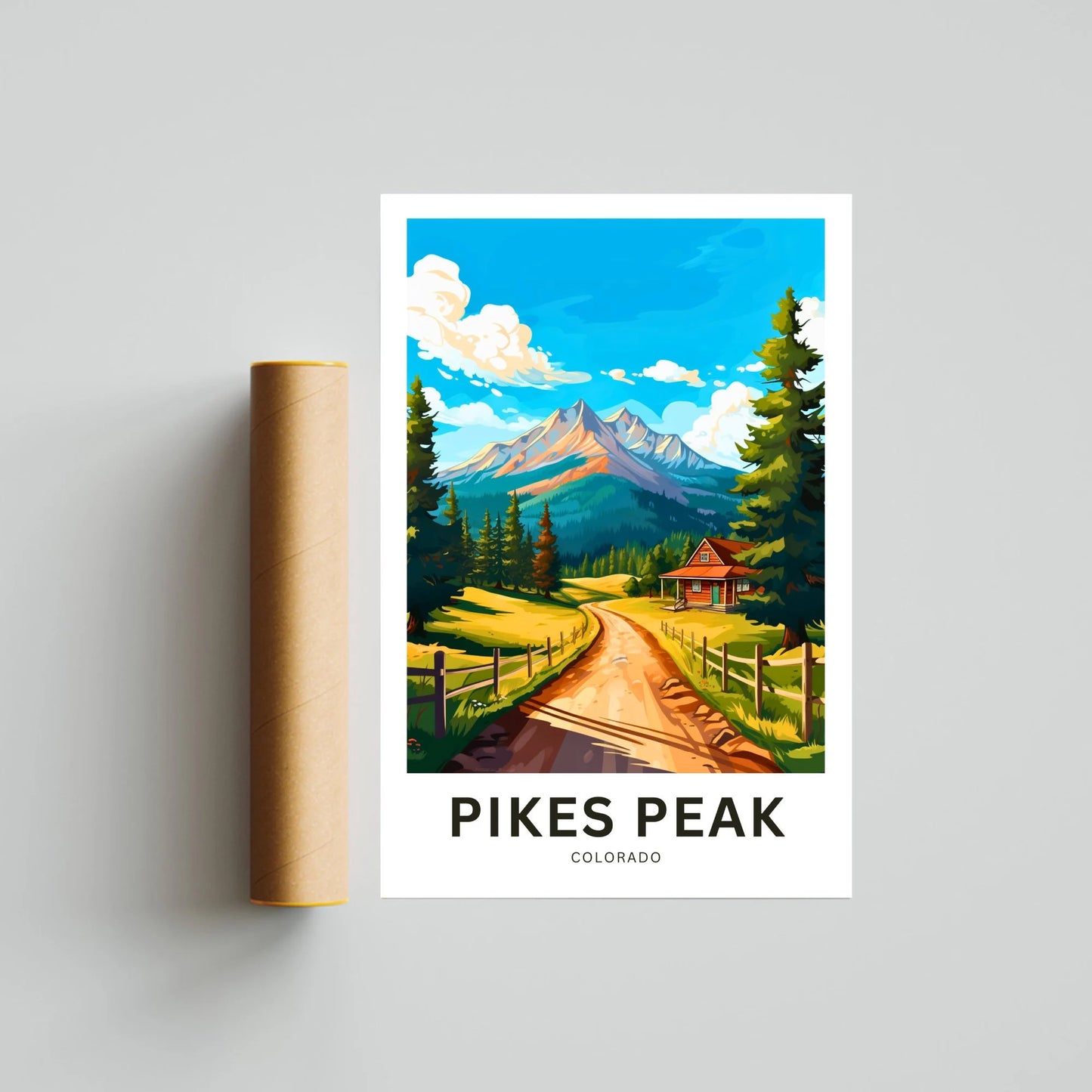 Pikes Peak Travel Poster