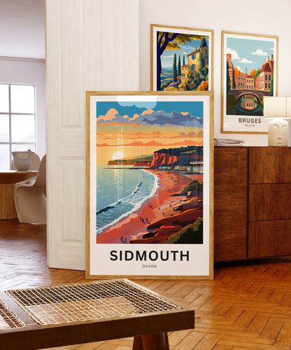 Sidmouth Travel Poster