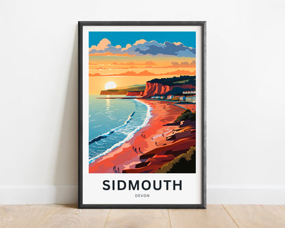 Sidmouth Travel Poster