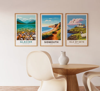 Sidmouth Travel Poster