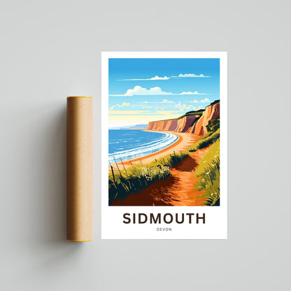 Sidmouth Travel Poster