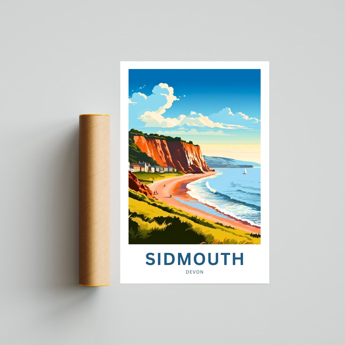 Sidmouth Travel Poster