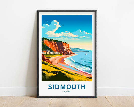 Sidmouth Travel Poster