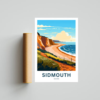 Sidmouth Travel Poster