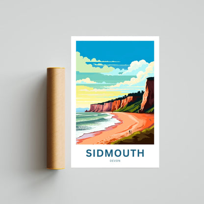 Sidmouth Travel Poster