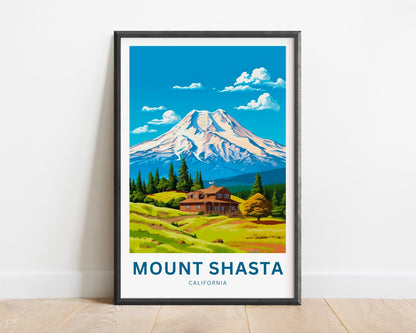 Mount Shasta Travel Poster