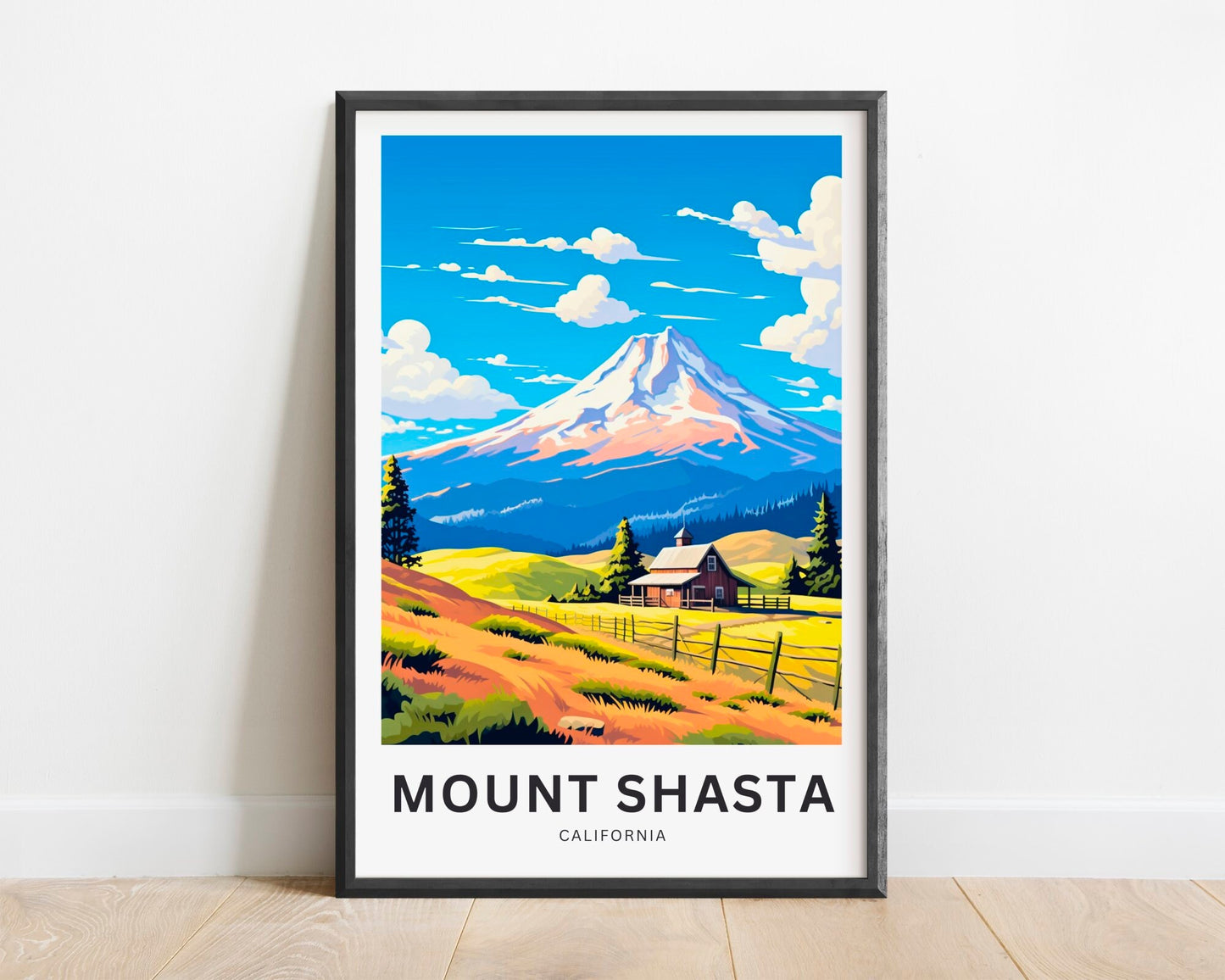 Mount Shasta Travel Poster