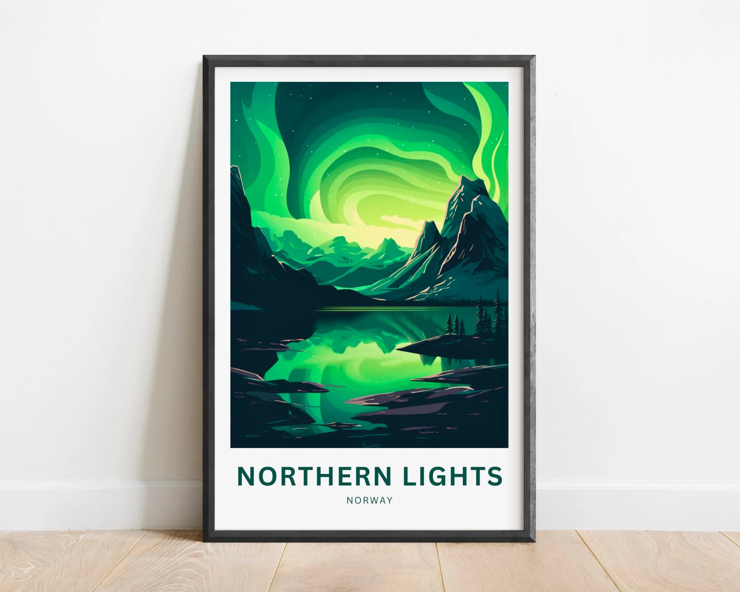 Northern Lights Travel Poster