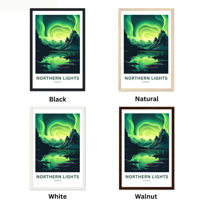 Northern Lights Travel Poster