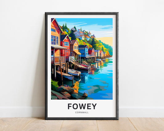 Fowey Travel Poster