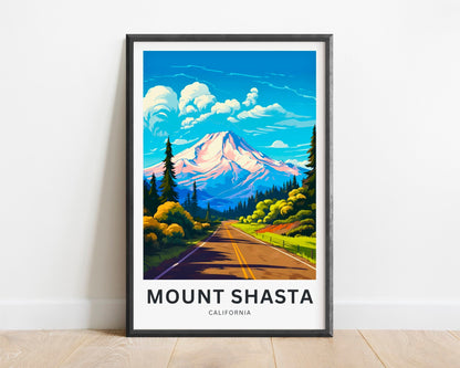 Mount Shasta Travel Poster