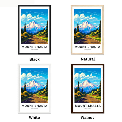 Mount Shasta Travel Poster