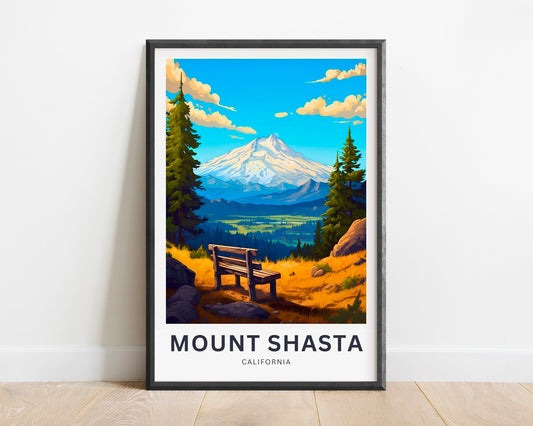 Mount Shasta Travel Poster