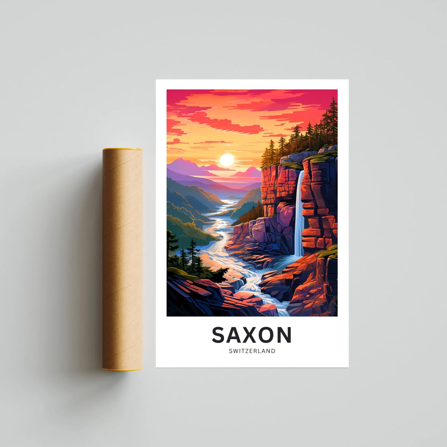 Saxon Travel Poster